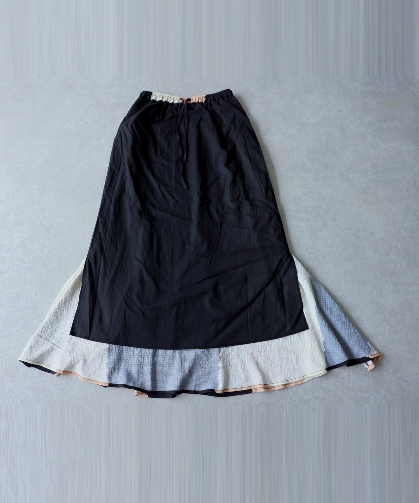 Striped, Color-Blocked Flared Skirt Ladies