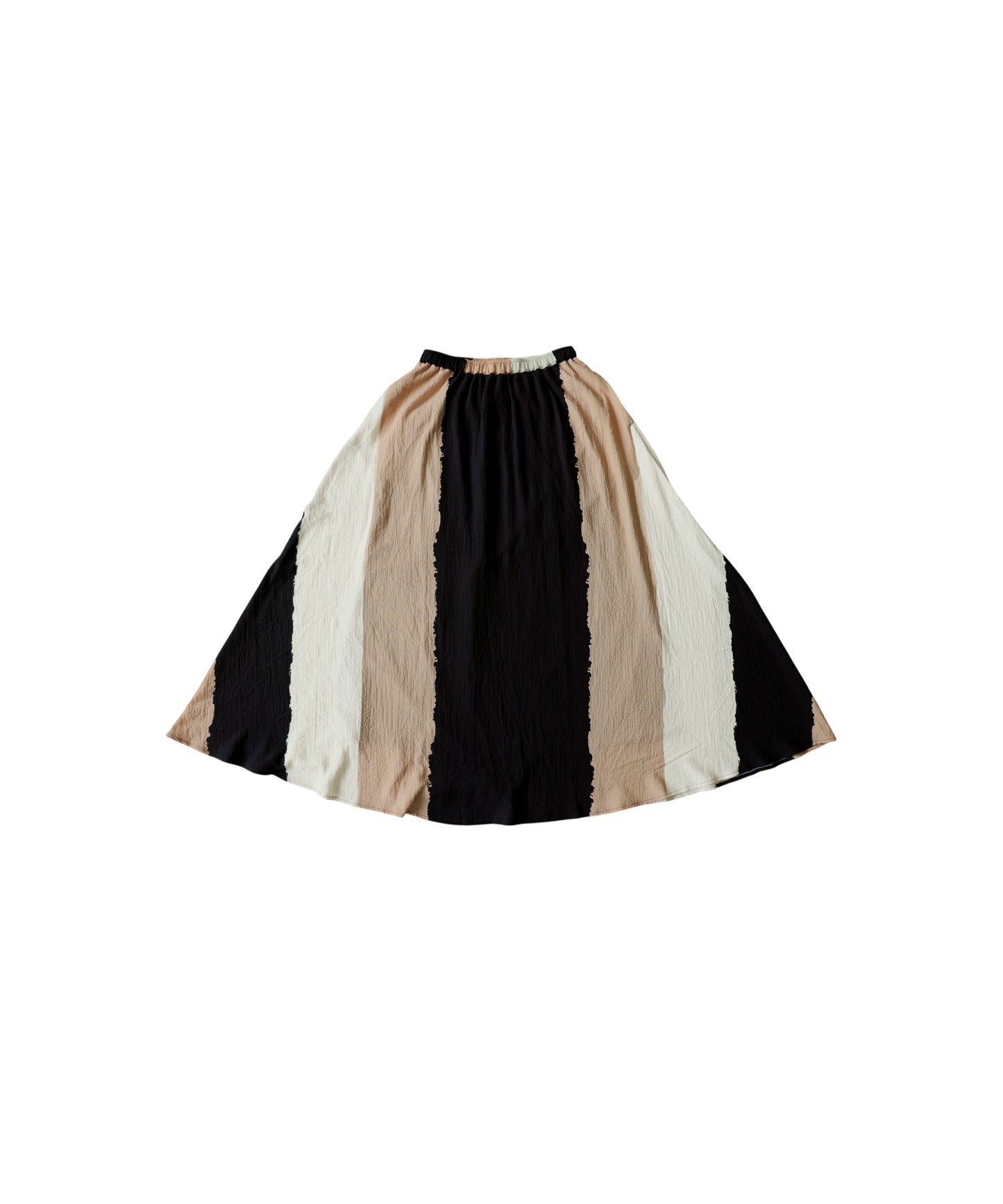 Striped, Color-Blocked Flared Skirt Ladies