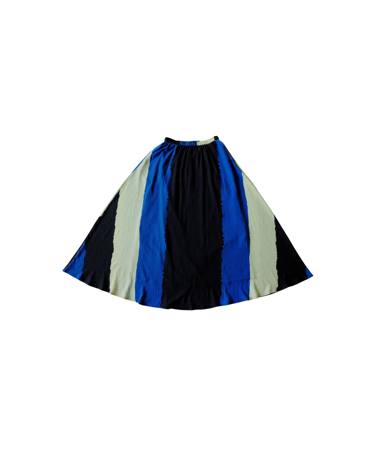 Striped, Color-Blocked Flared Skirt Ladies