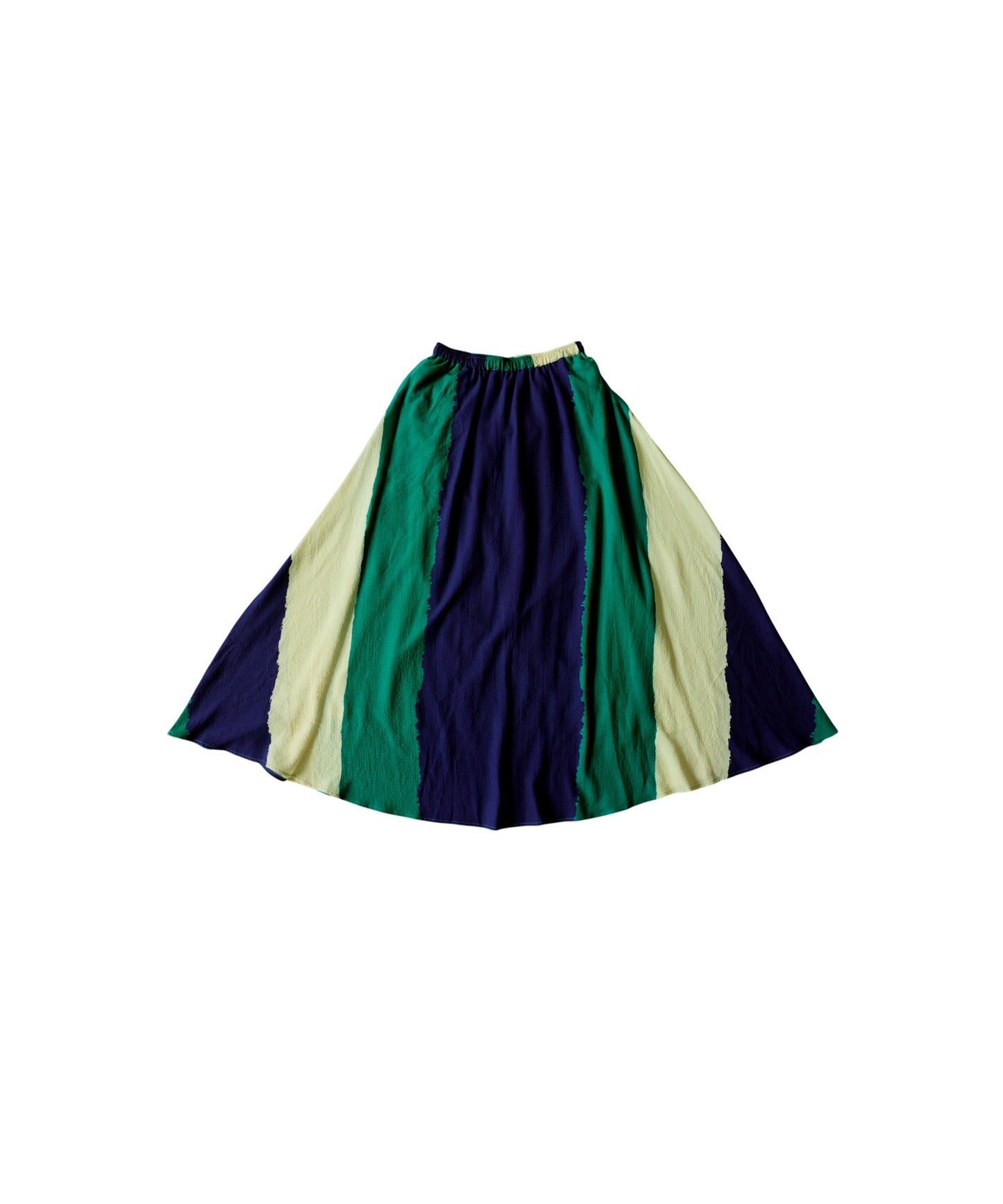 Striped, Color-Blocked Flared Skirt Ladies
