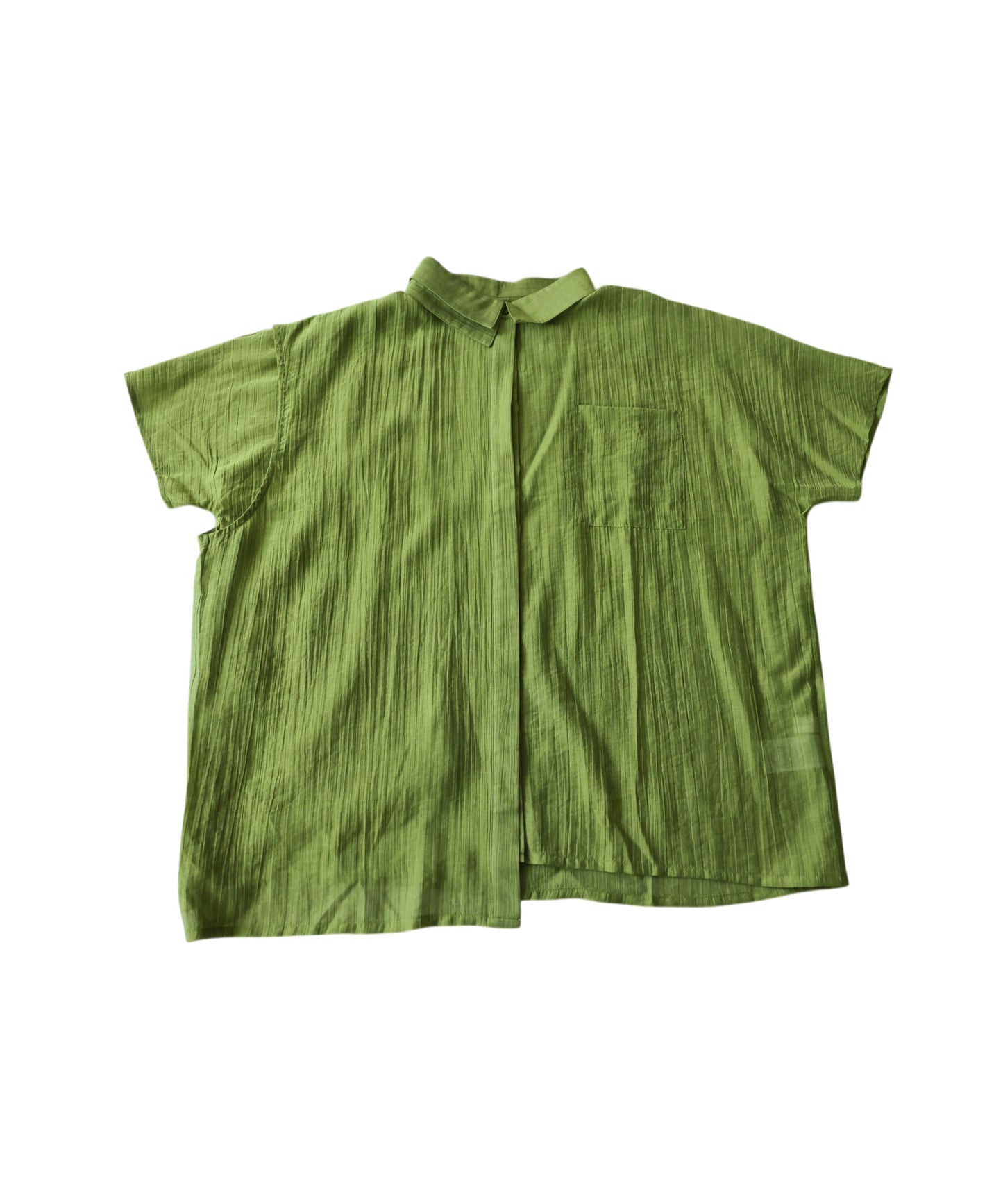 Crepe Fabric Dolman Style Sheer Shirt Ladies