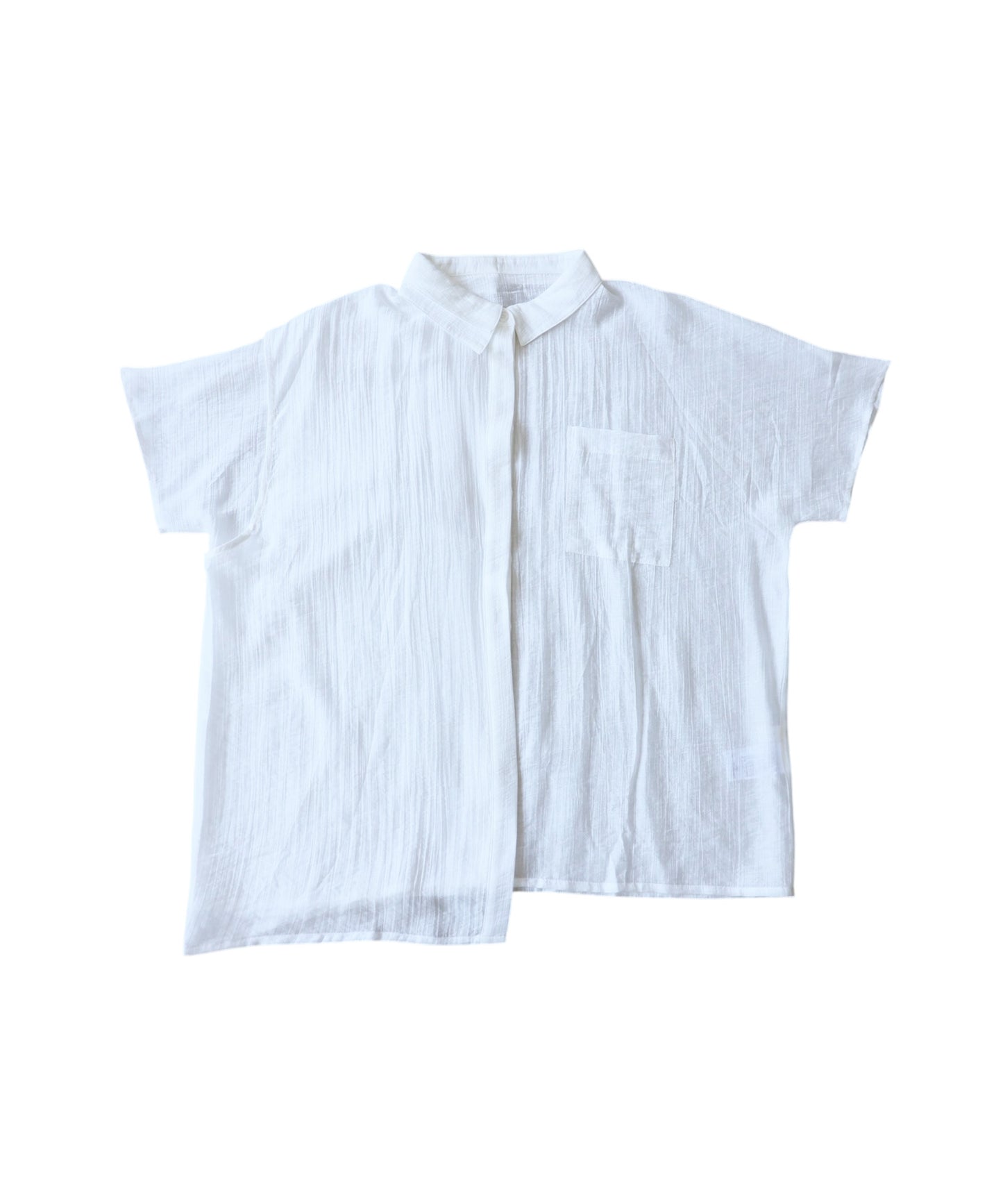 Crepe Fabric Dolman Style Sheer Shirt Ladies