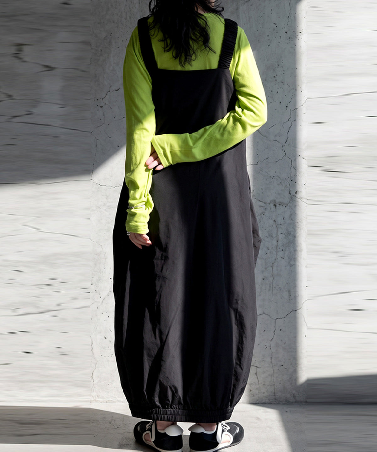 Gathered Design Drawstring Jumper Skirt Ladies