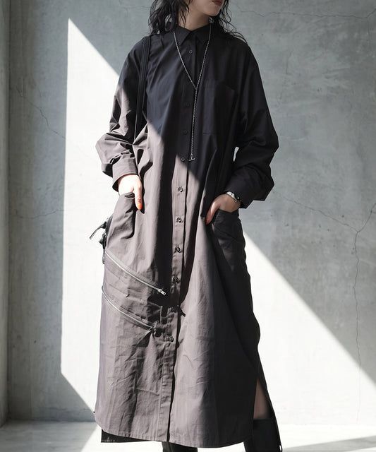 100% Cotton Long Shirt Dress Ladies