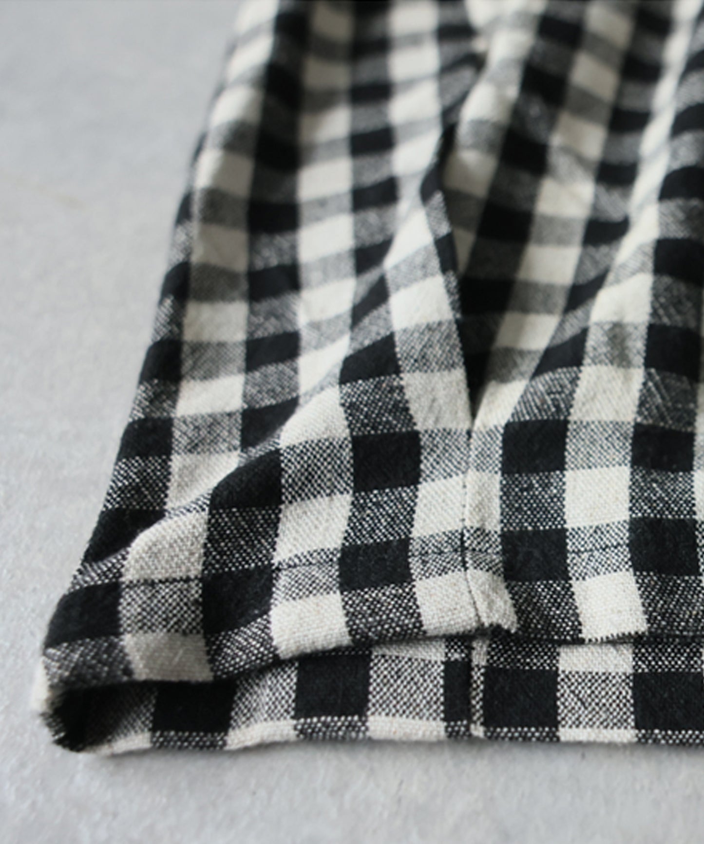 Gingham Check Wide Balloon Pants Ladies