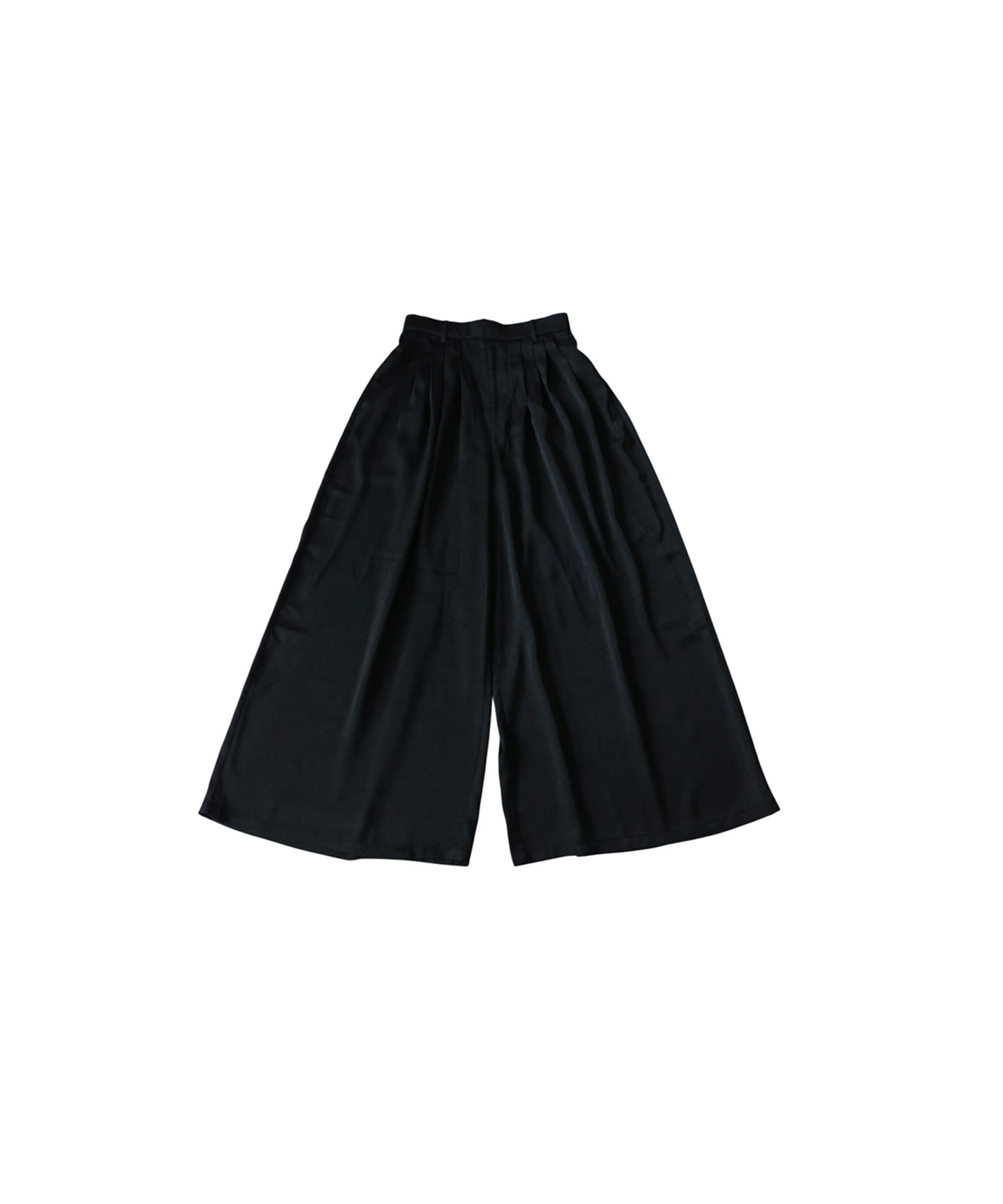 Satin-Like Draped Wide-Leg Pants Ladies