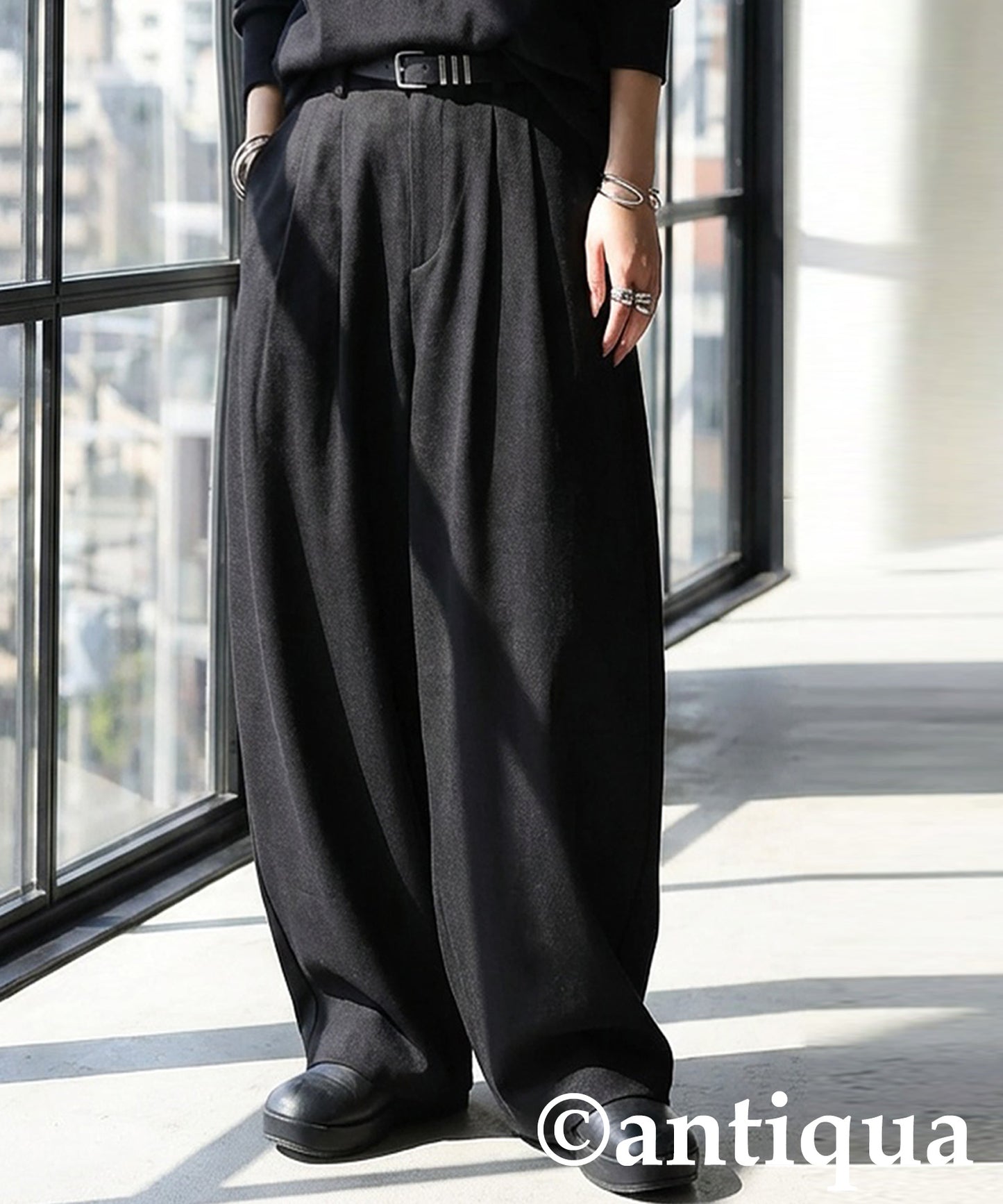 Tuck Wide Pants Ladies