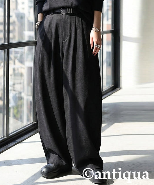 Tuck Wide Pants Ladies