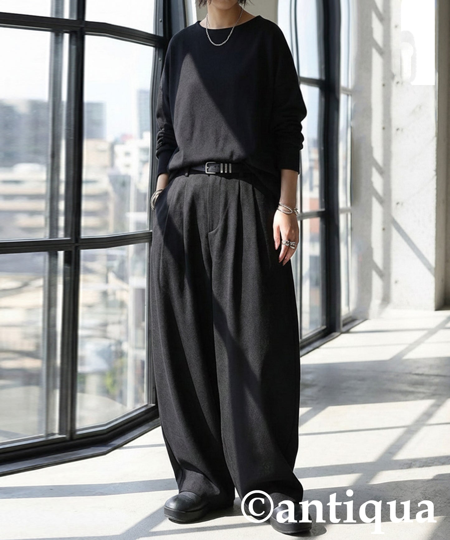 Tuck Wide Pants Ladies