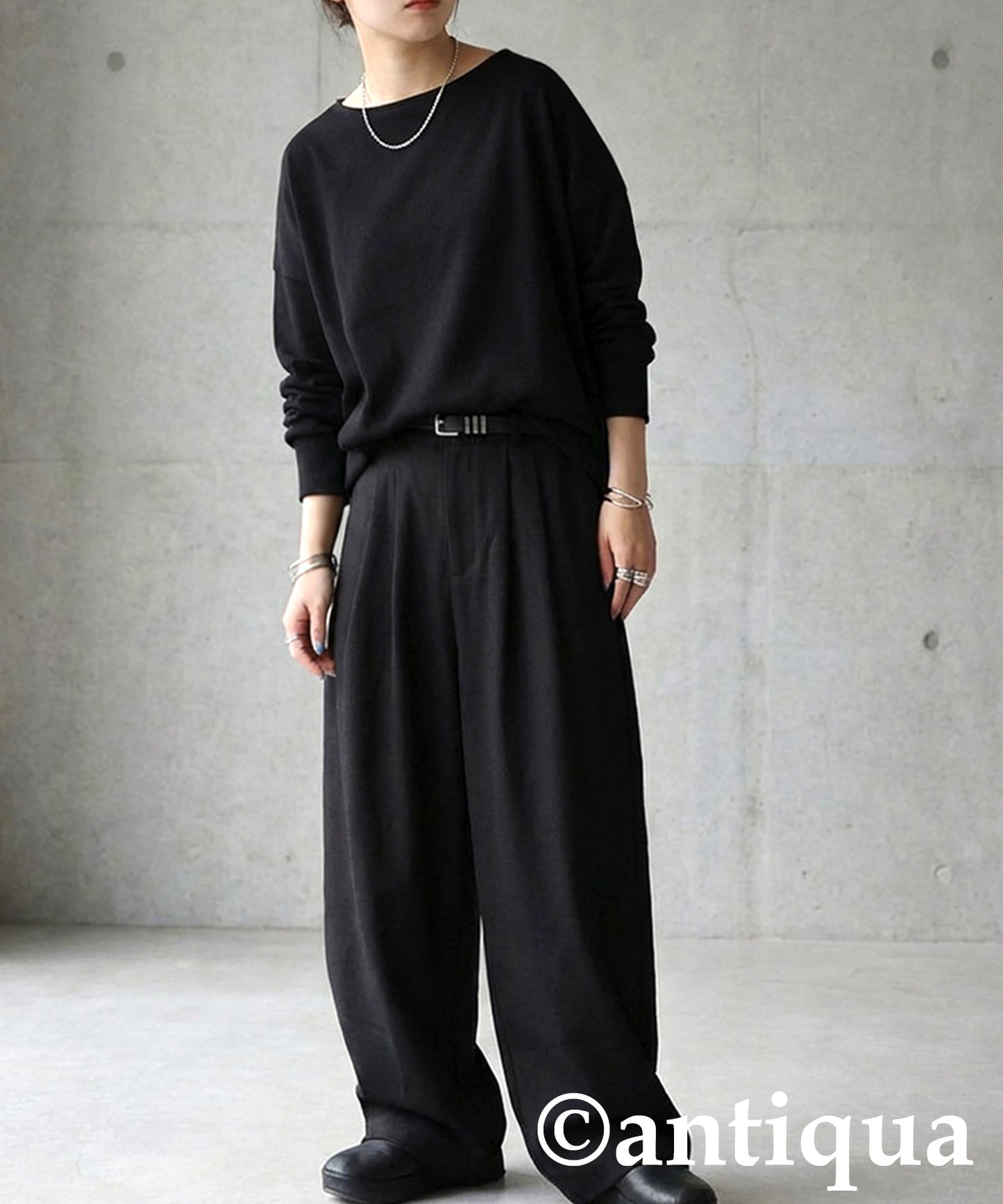Tuck Wide Pants Ladies
