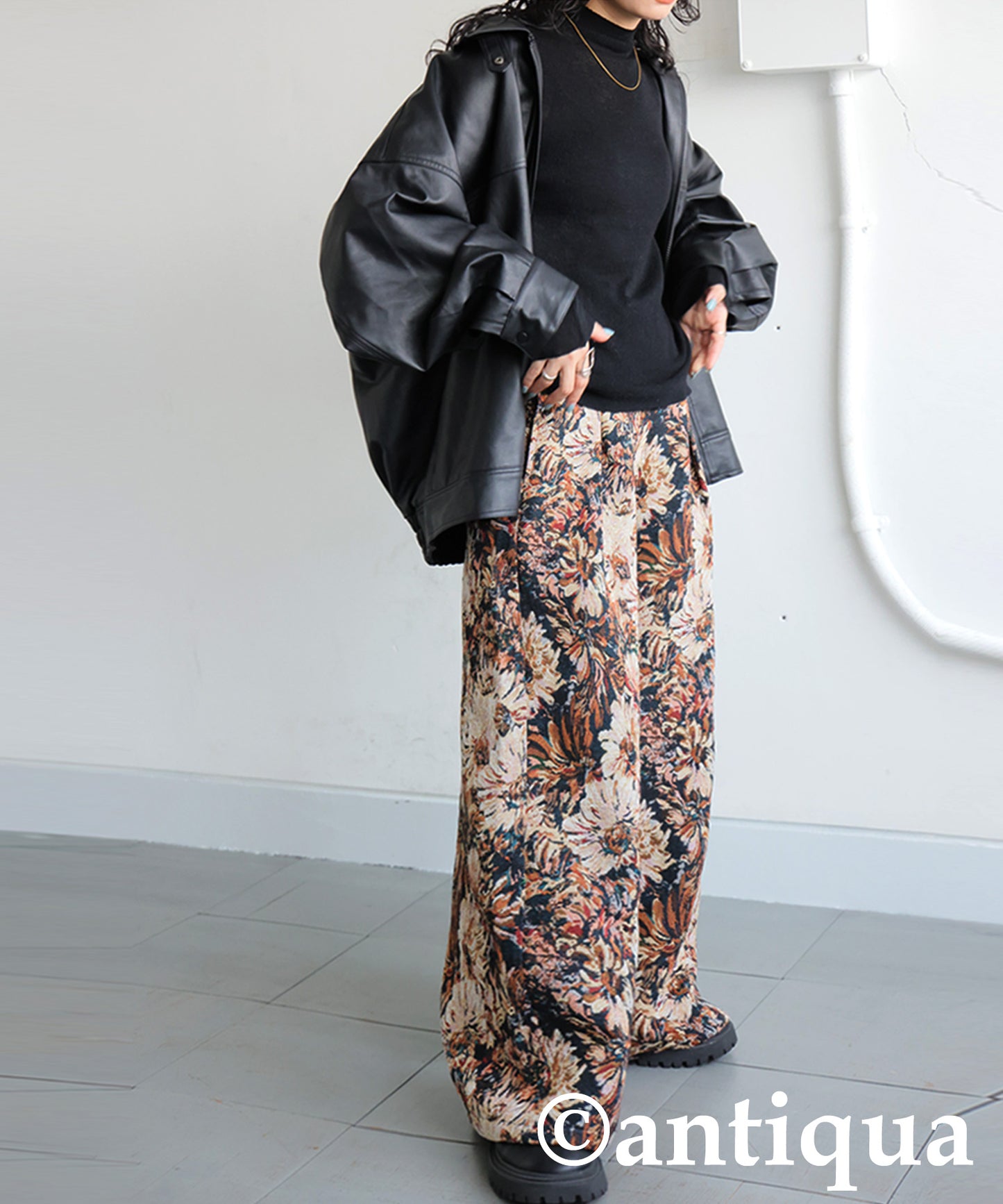 Wool Blend High Neck Knit Ladies