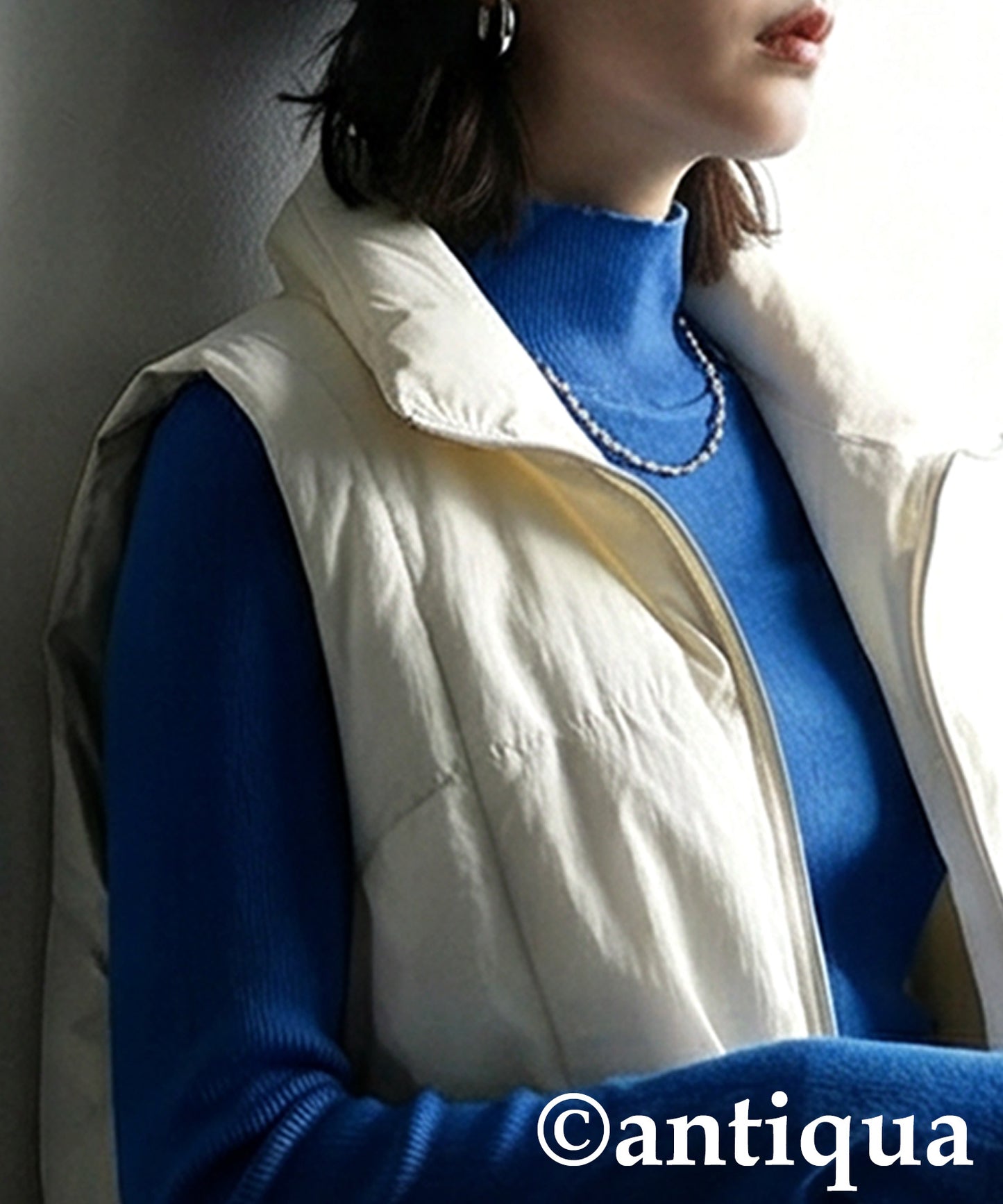 Wool Blend High Neck Knit Ladies