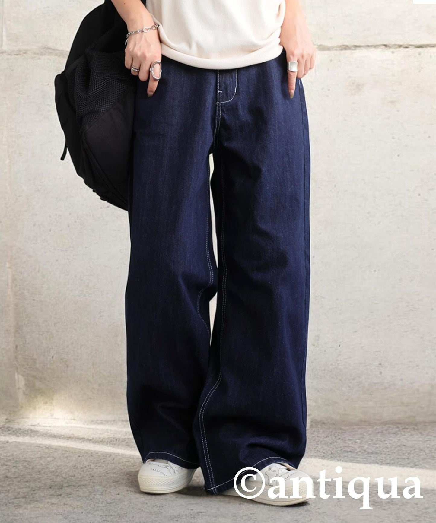 Wide Denim Pants Ladies