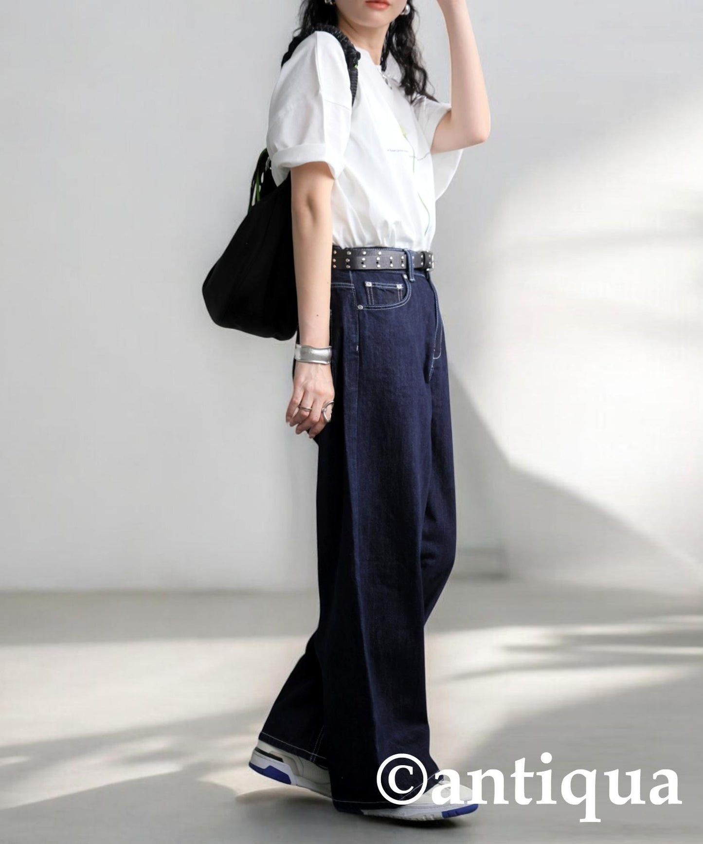 Wide Denim Pants Ladies