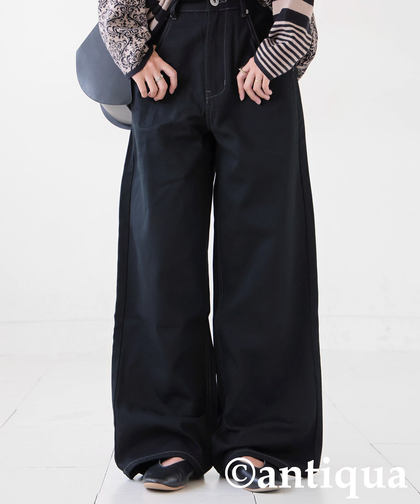 Wide Denim Pants Ladies