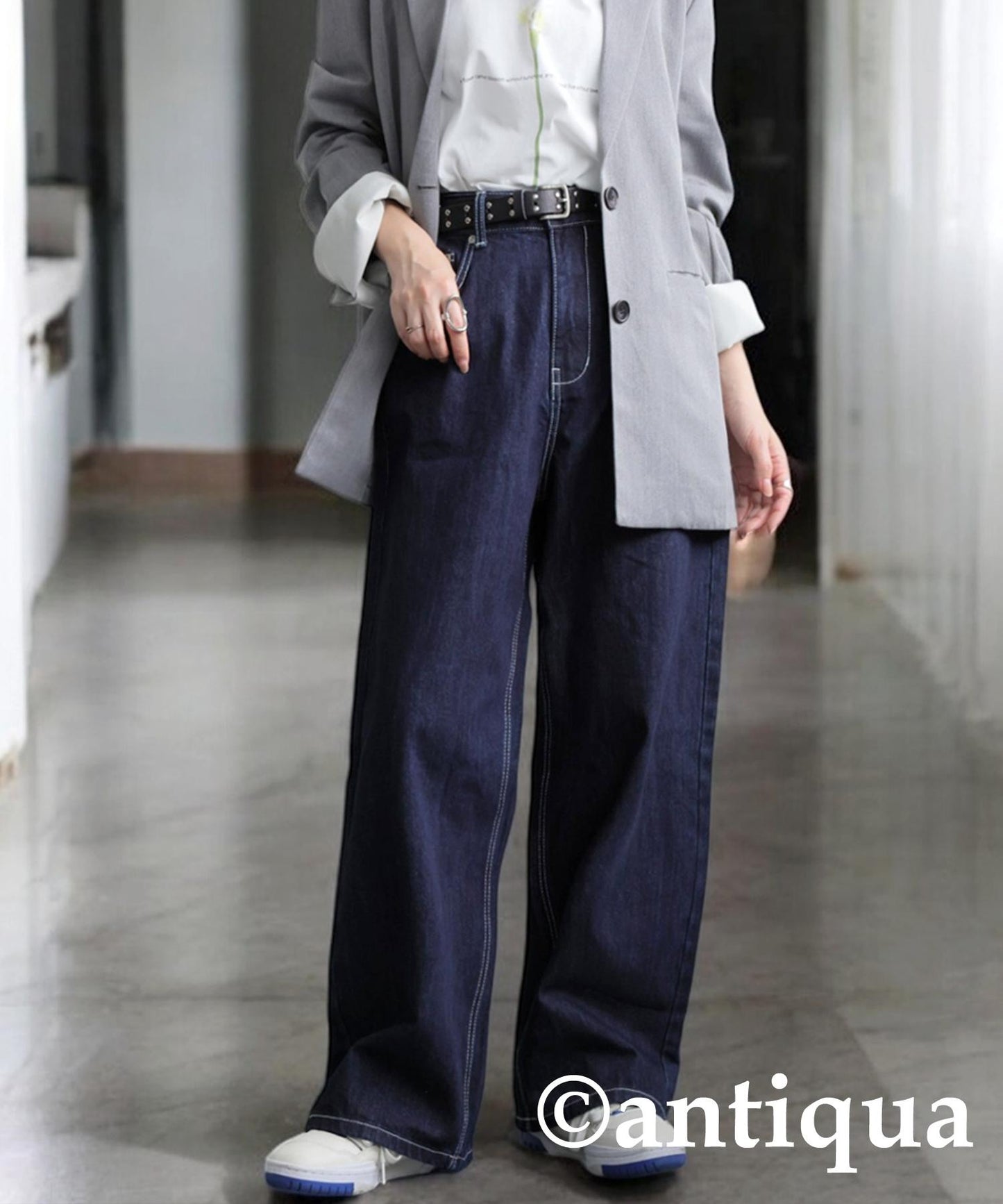 Wide Denim Pants Ladies