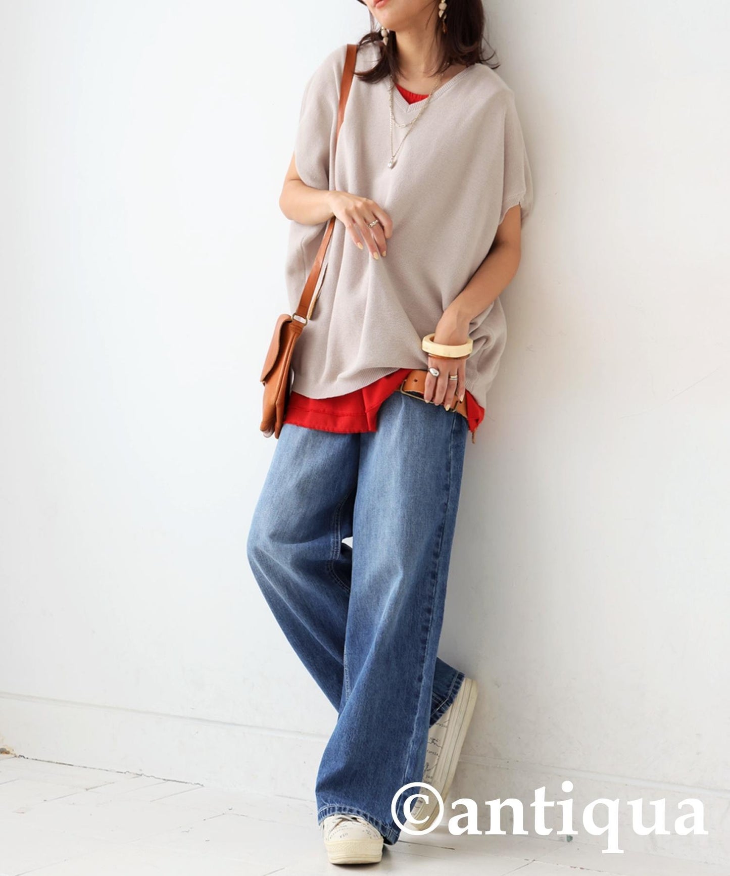 Wide Denim Pants Ladies