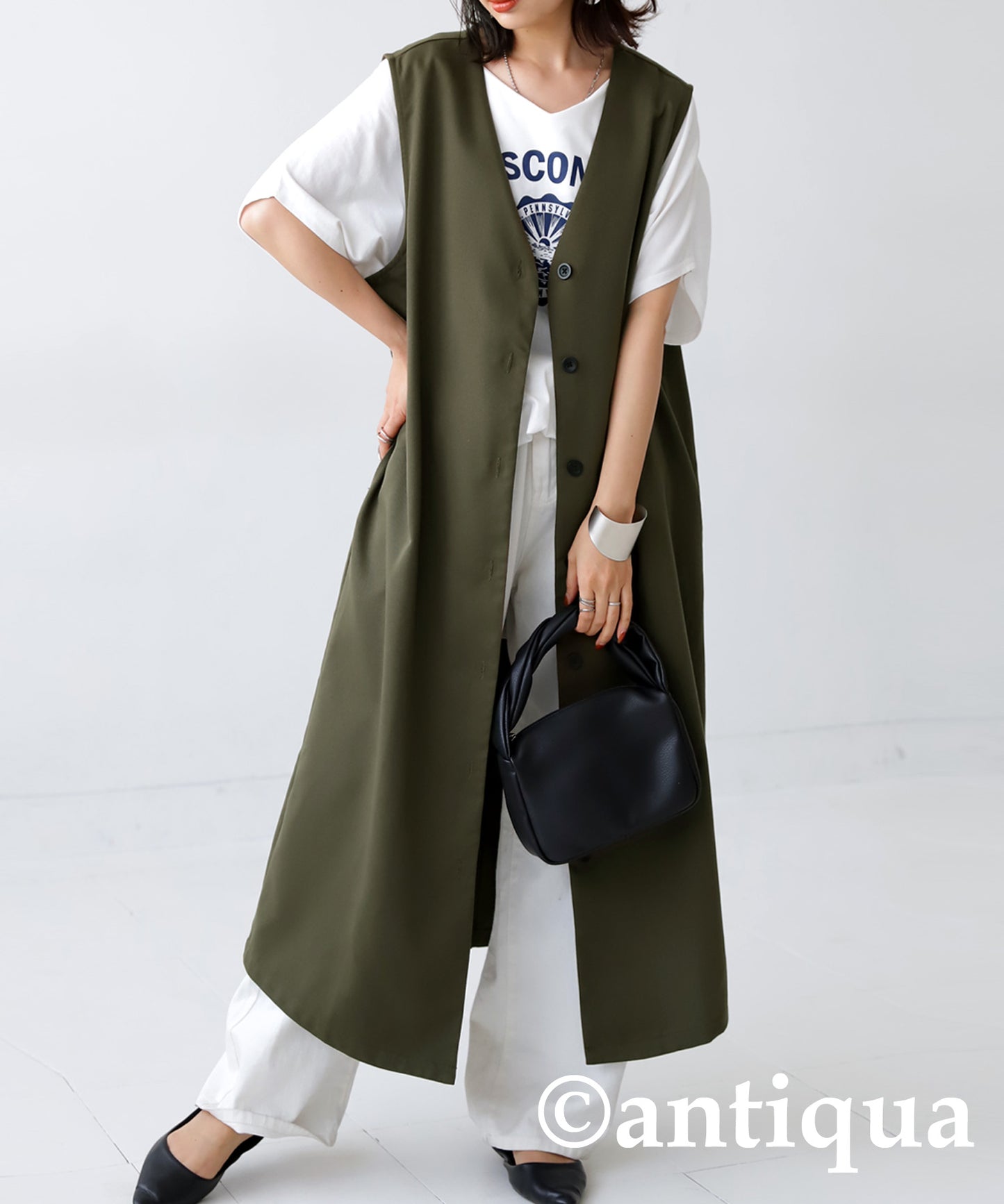 Ladies Vest Long Gilet HAORI