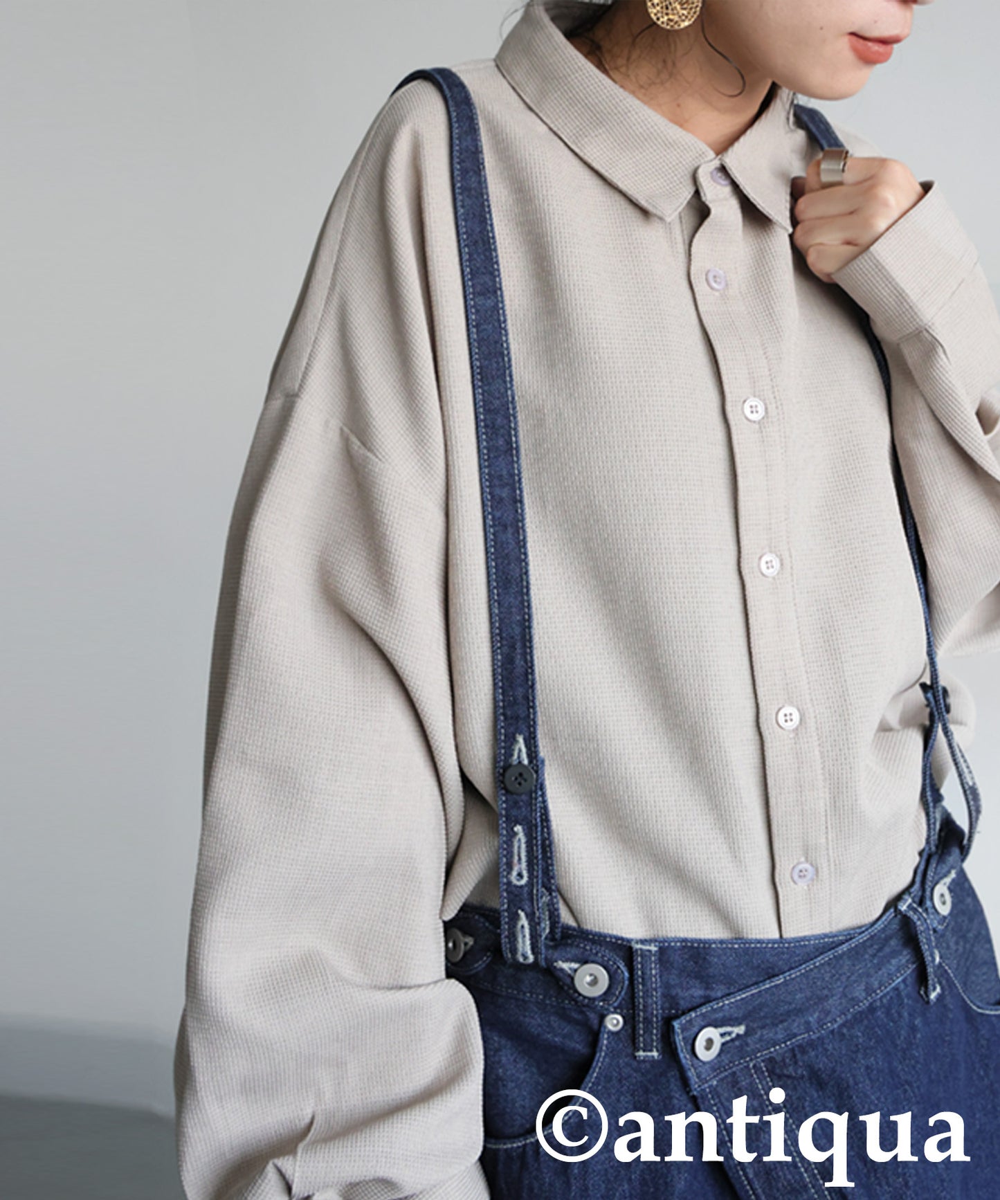 Denim Overalls Skirt Ladies