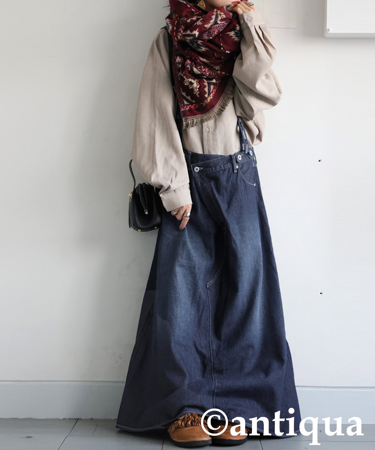 Denim Overalls Skirt Ladies