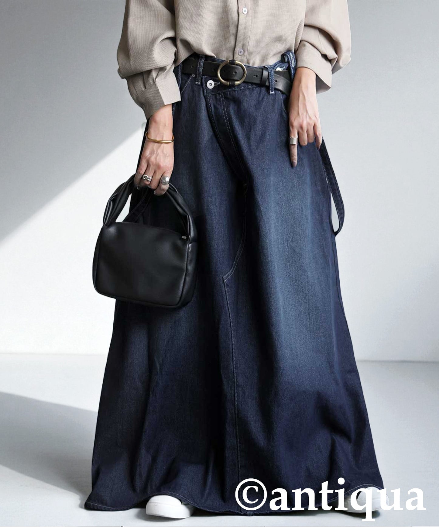 Denim Overalls Skirt Ladies