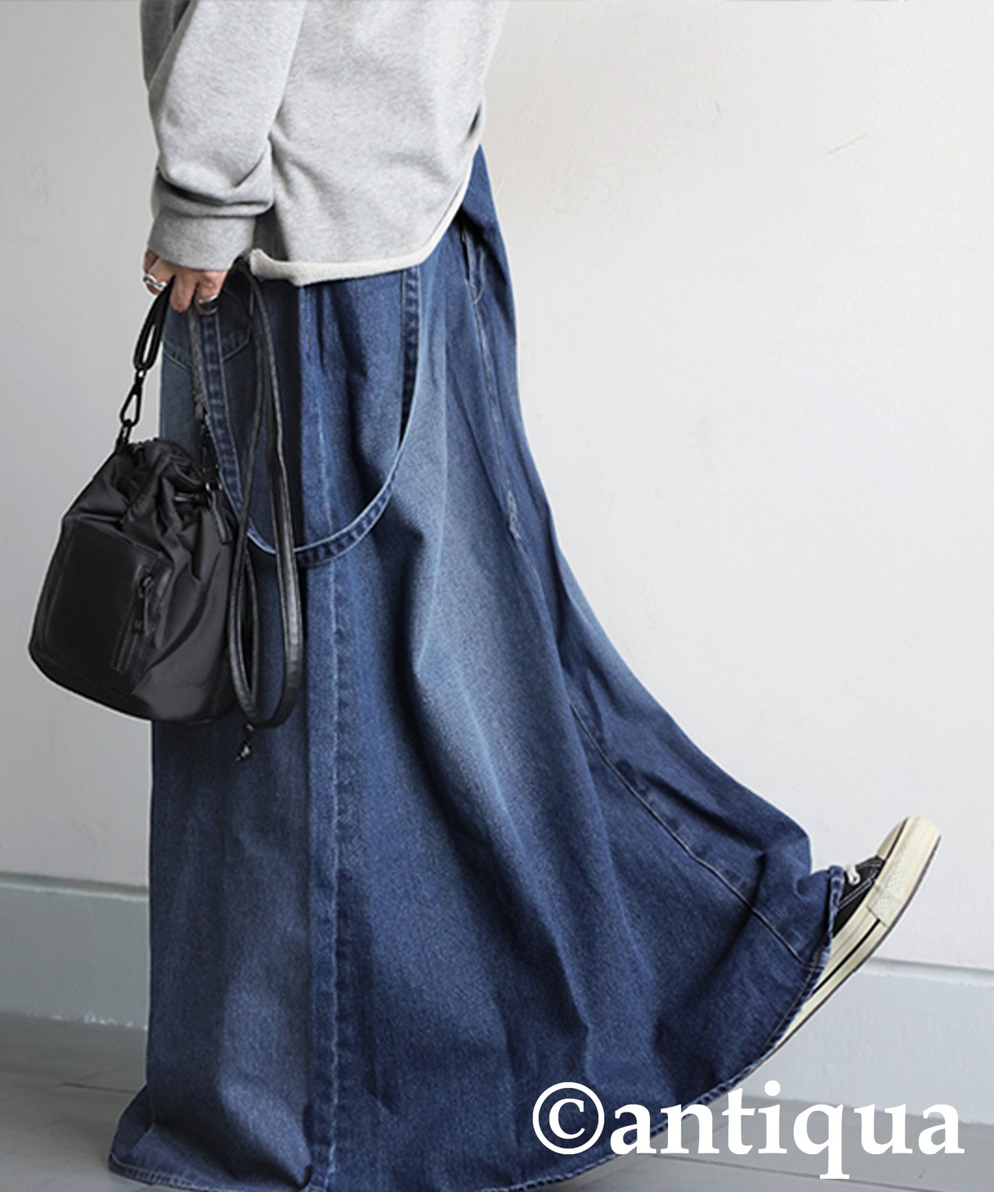 Denim Overalls Skirt Ladies