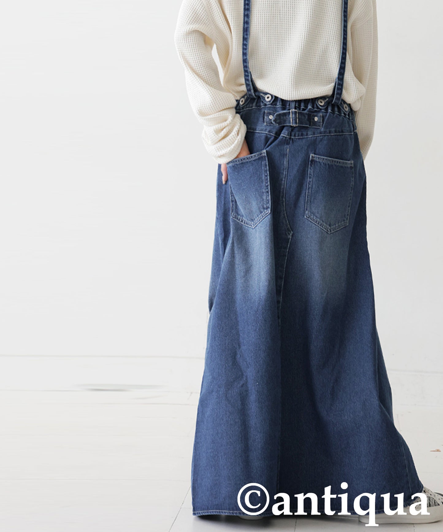 Denim Overalls Skirt Ladies