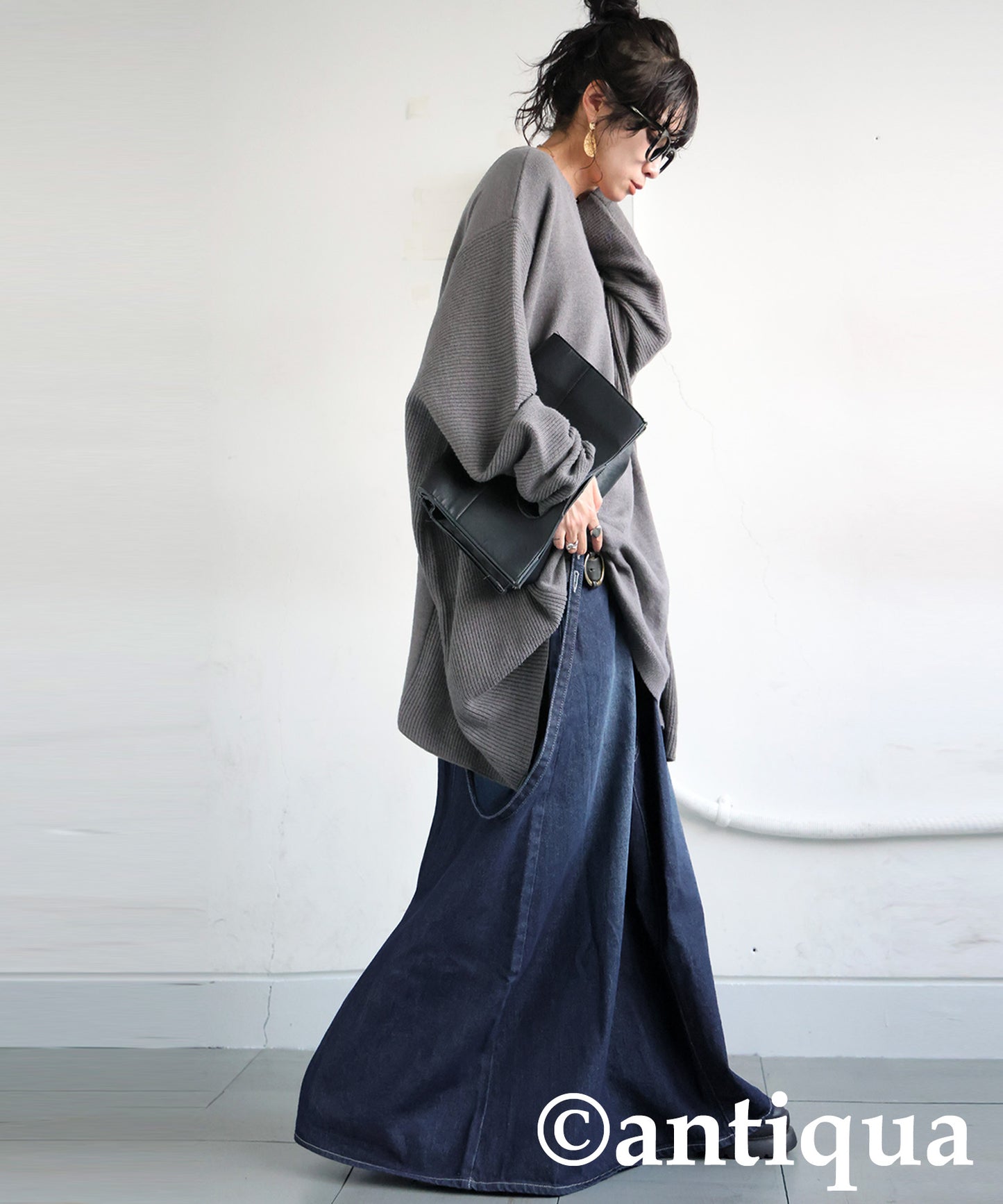 Denim Overalls Skirt Ladies