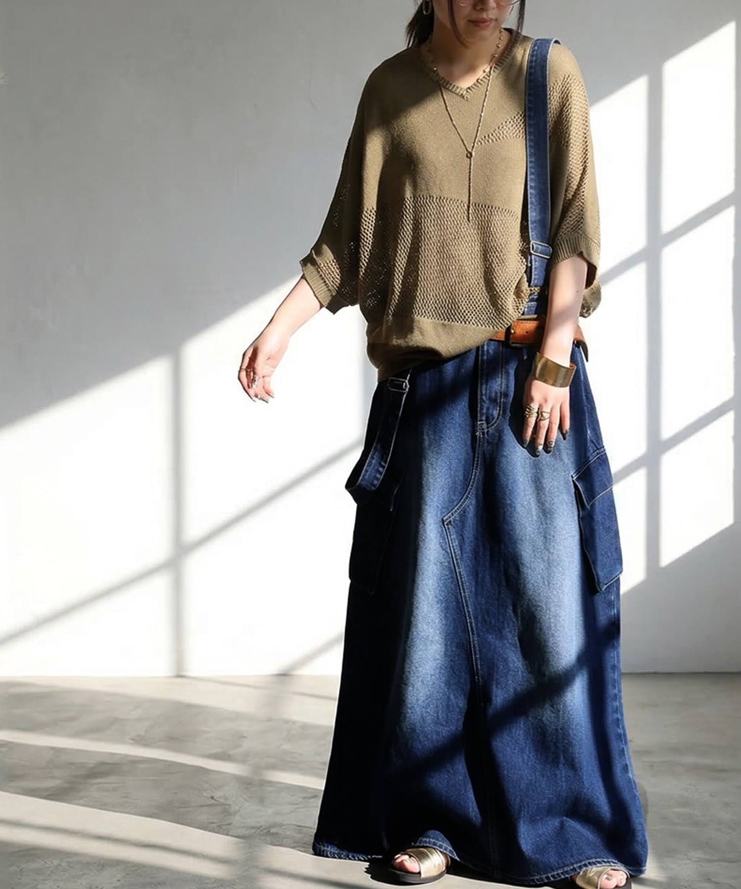 Denim Skirt Overalls Ladies