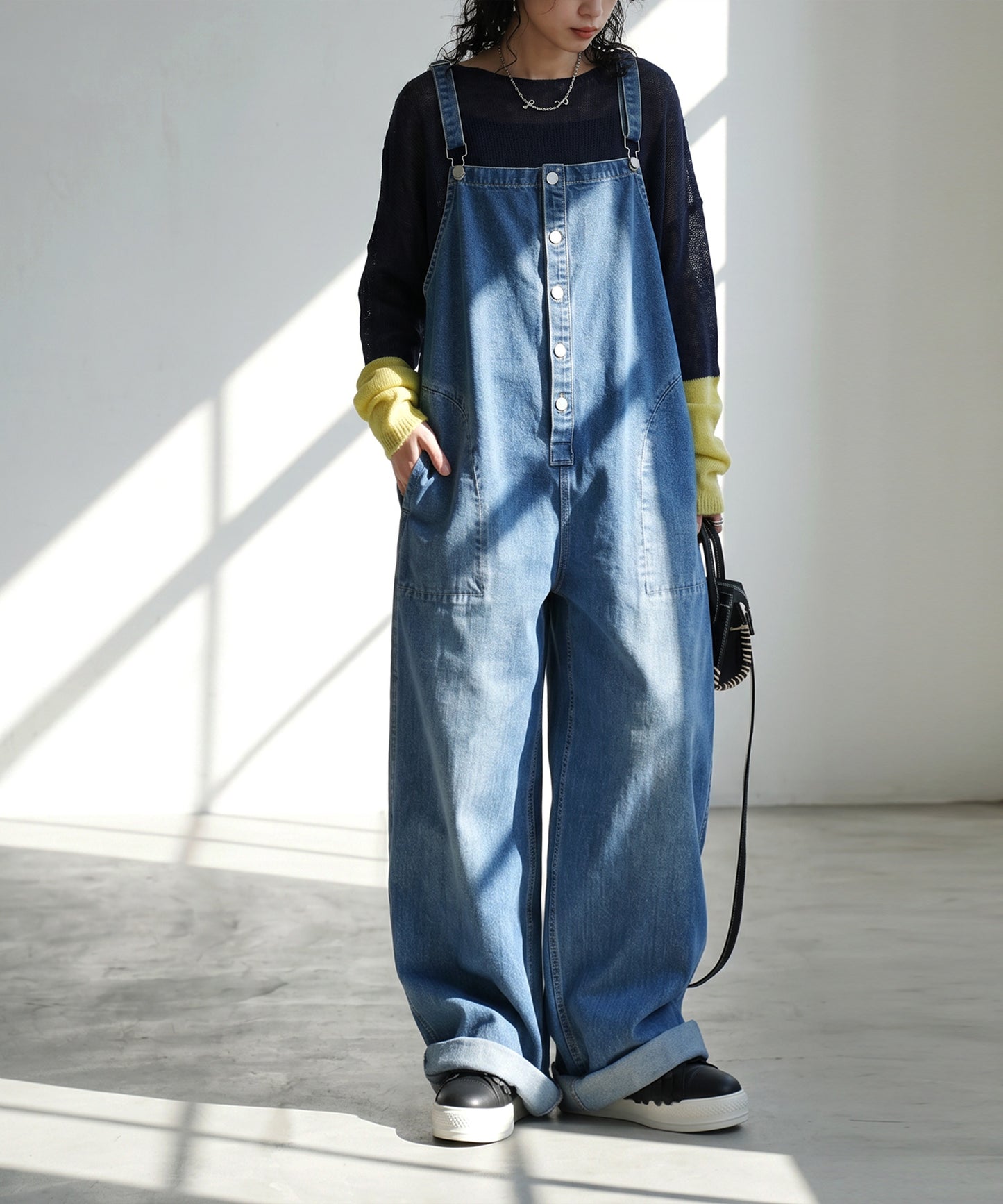 100% Cotton, Adjustable Shoulder Straps, 2-Way Denim Overalls Ladies
