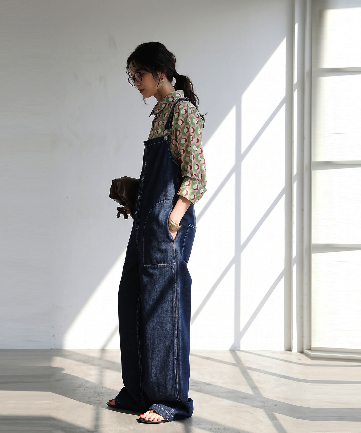 100% Cotton, Adjustable Shoulder Straps, 2-Way Denim Overalls Ladies