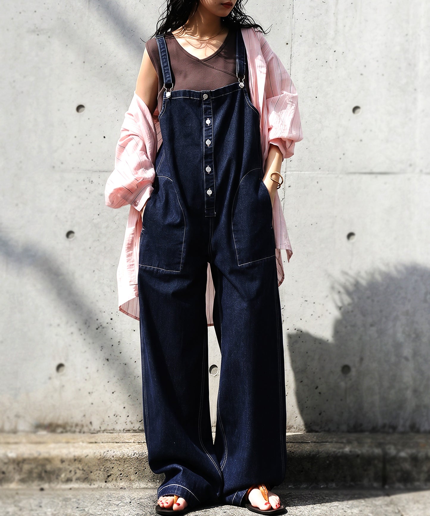 100% Cotton, Adjustable Shoulder Straps, 2-Way Denim Overalls Ladies