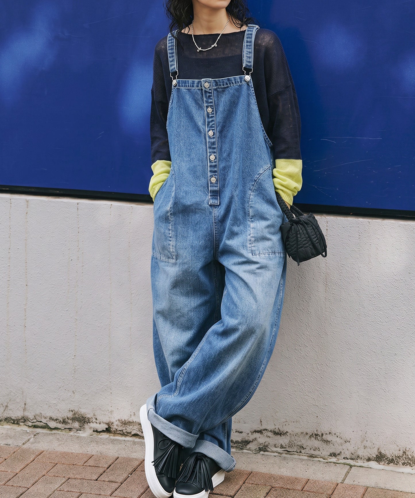 100% Cotton, Adjustable Shoulder Straps, 2-Way Denim Overalls Ladies