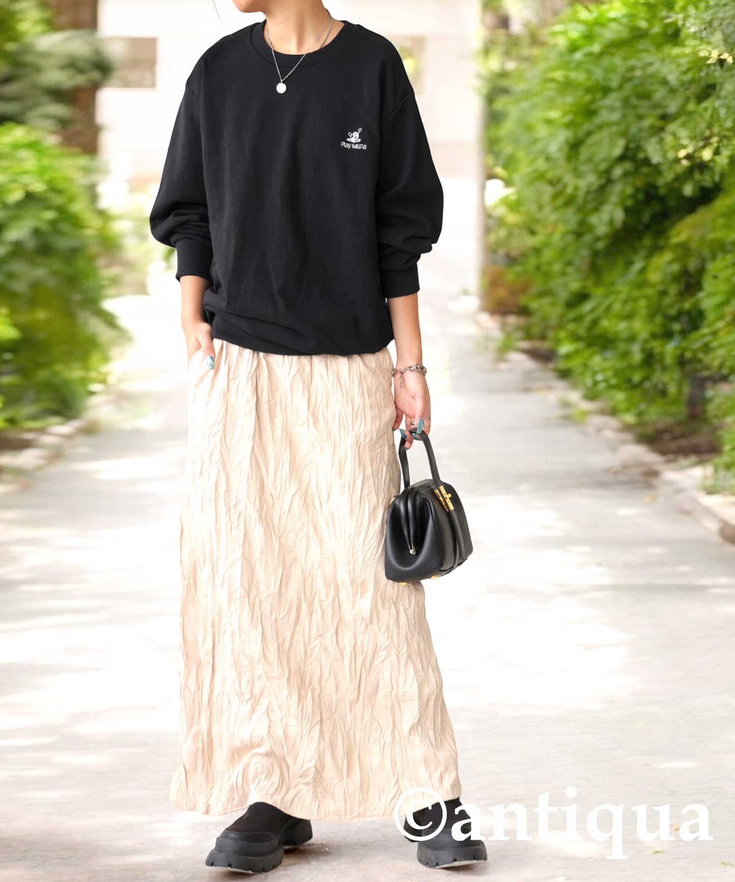 Embroidered Fleece Long Sleeve Pullover Ladies