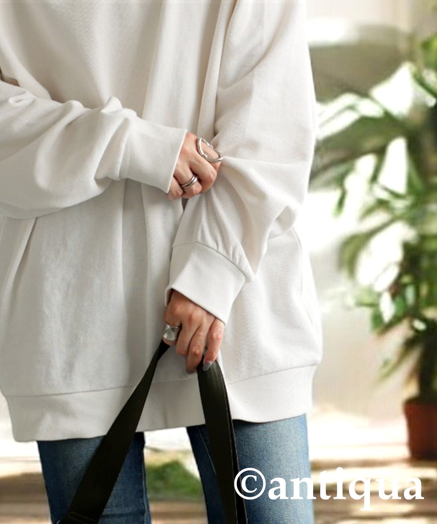 Embroidered Fleece Long Sleeve Pullover Ladies