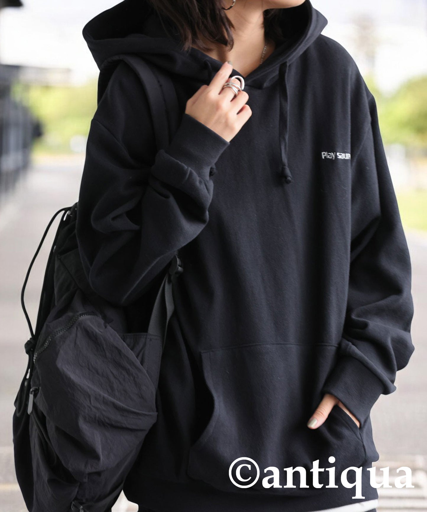 Embroidered Fleece Long Sleeve Hoodie Ladies