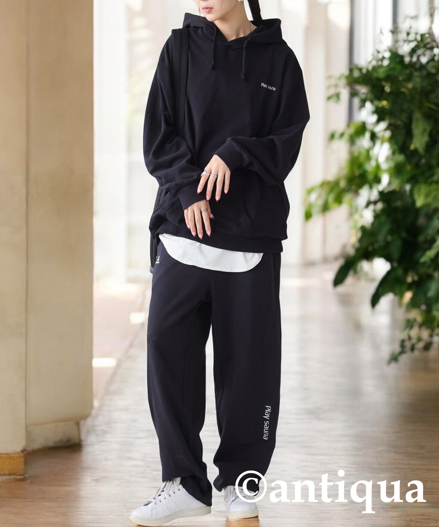 Embroidered Fleece Long Sleeve Hoodie Ladies