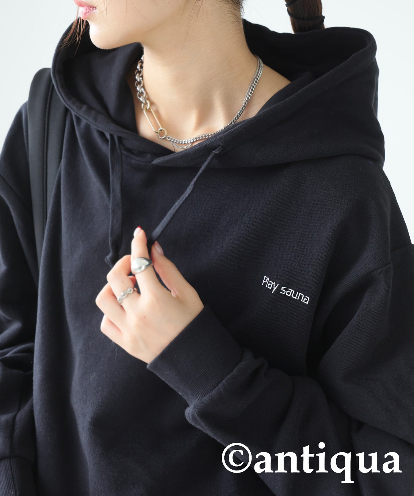 Embroidered Fleece Long Sleeve Hoodie Ladies