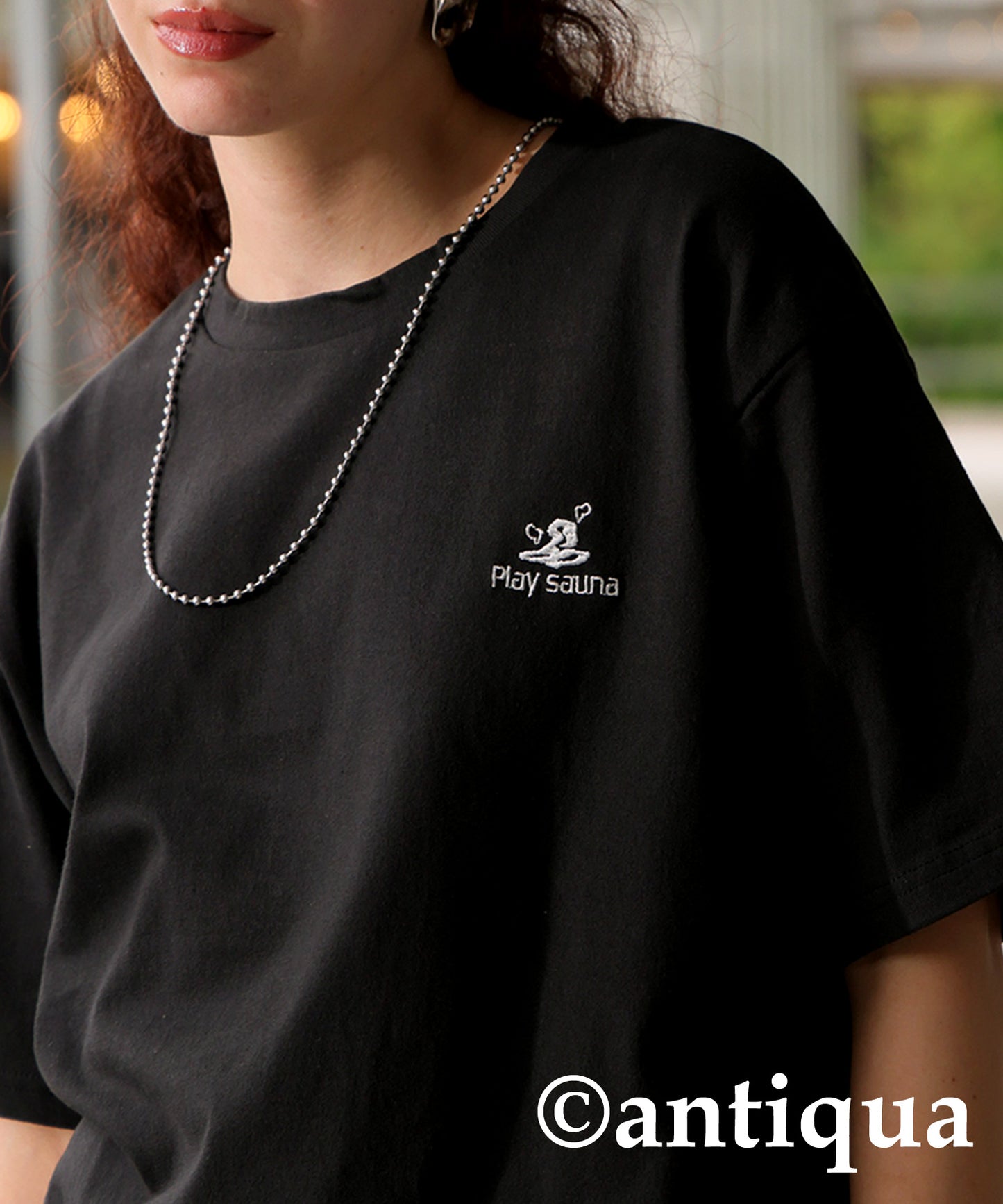 Logo Embroidery T-Shirt Ladies