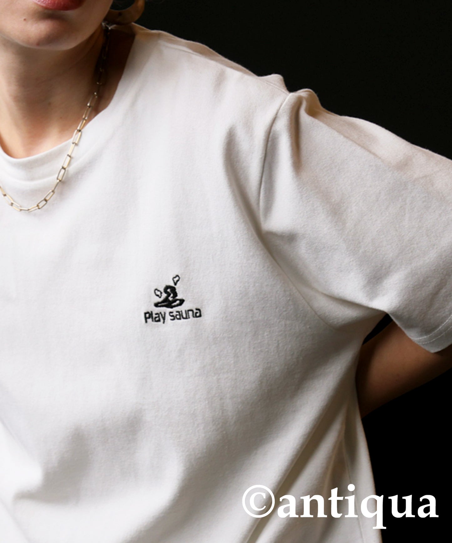 Logo Embroidery T-Shirt Ladies