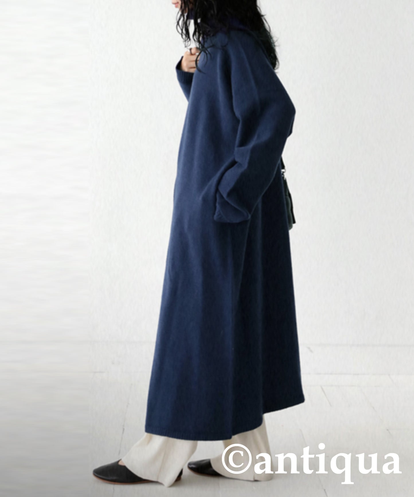 Slit knit dress Ladies