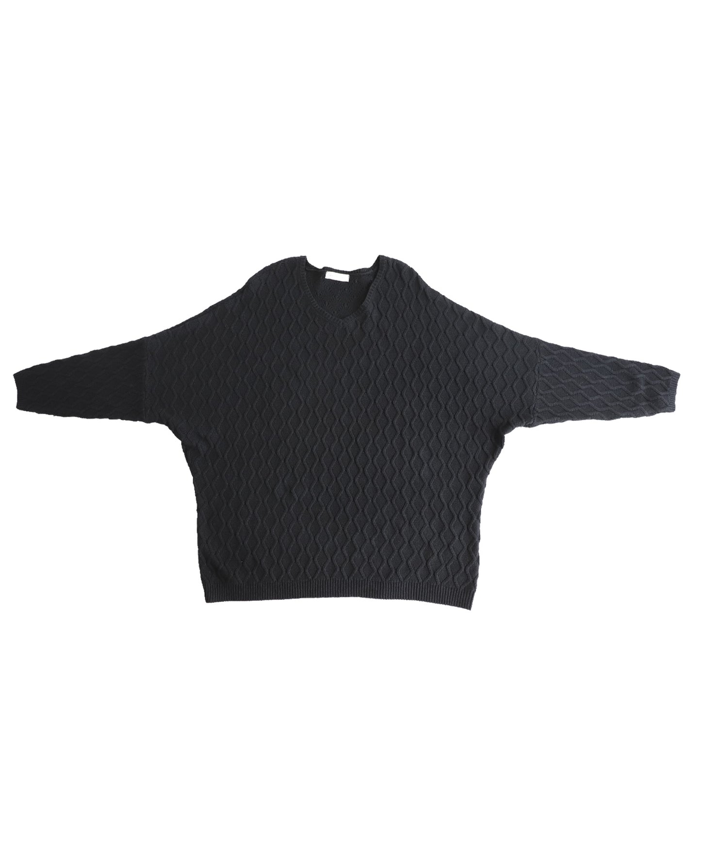 Ladies Aran pattern knitted pullover Dolman sleeve