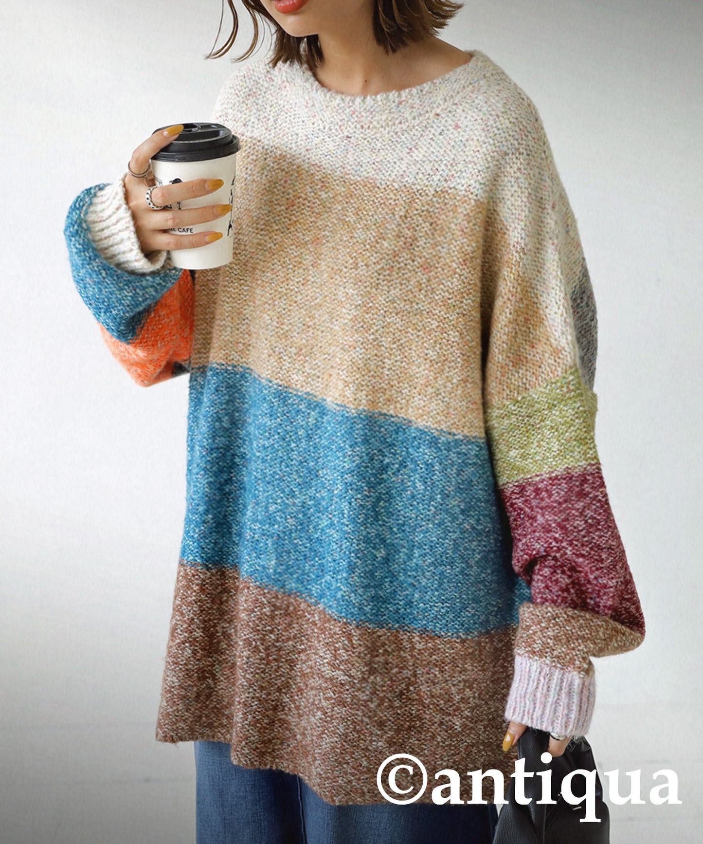 Ladies Mixed Yarn Multi Color sweater