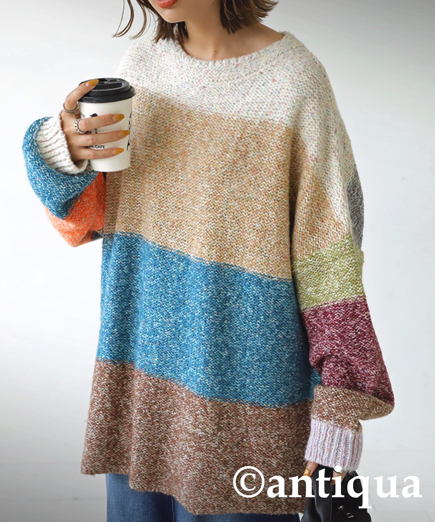 Ladies Mixed Yarn Multi Color sweater