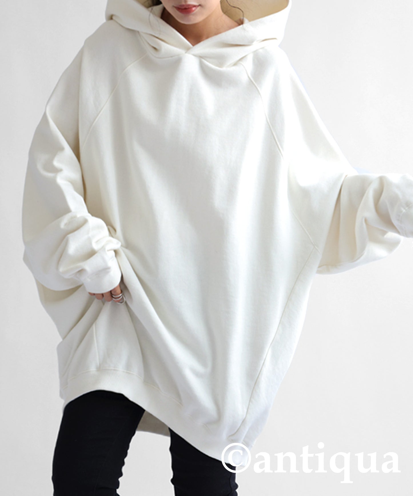 Three-dimensional cocoon hoodie Ladies