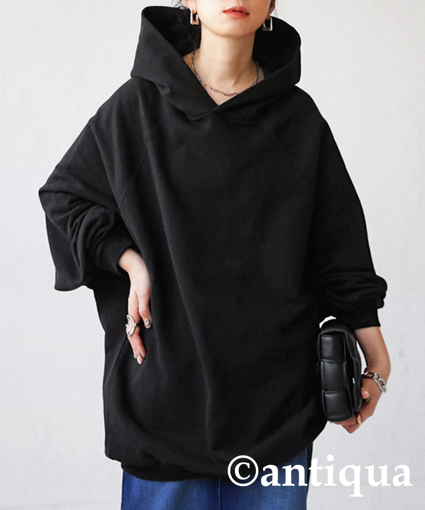 Three-dimensional cocoon hoodie Ladies