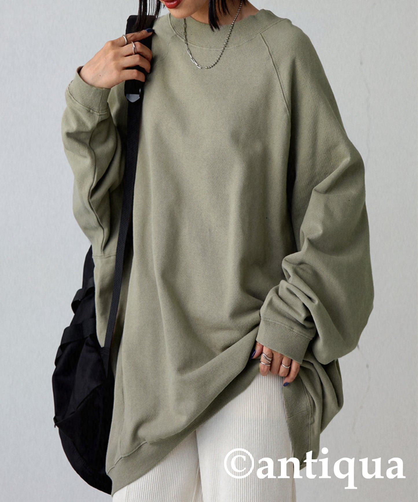 Pile fabric Cocoon Pullover Ladies