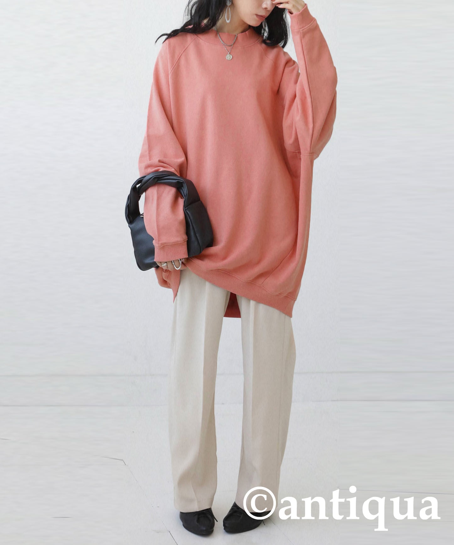 Pile fabric Cocoon Pullover Ladies