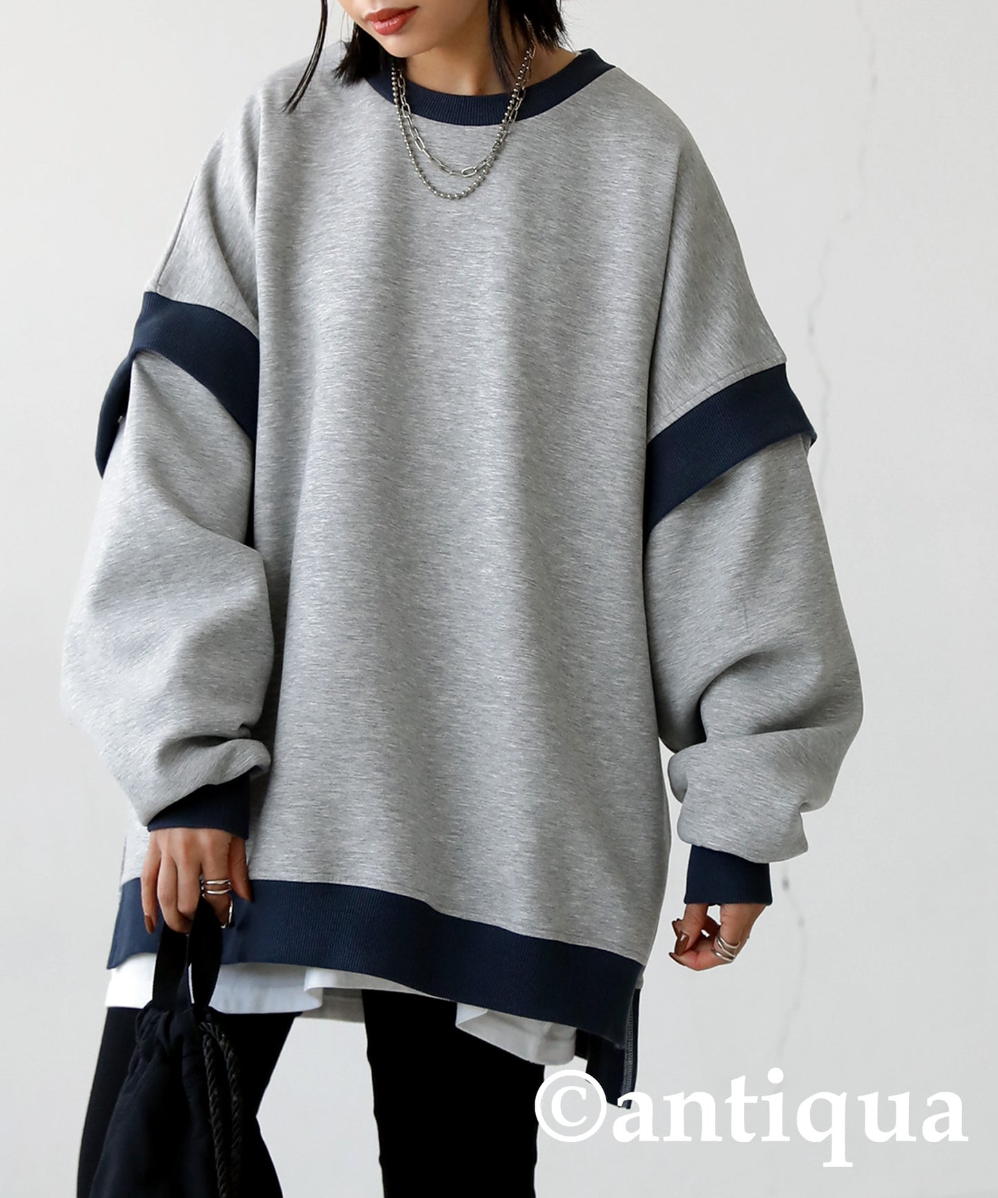 2WAY Ponte fabric Pullover Ladies