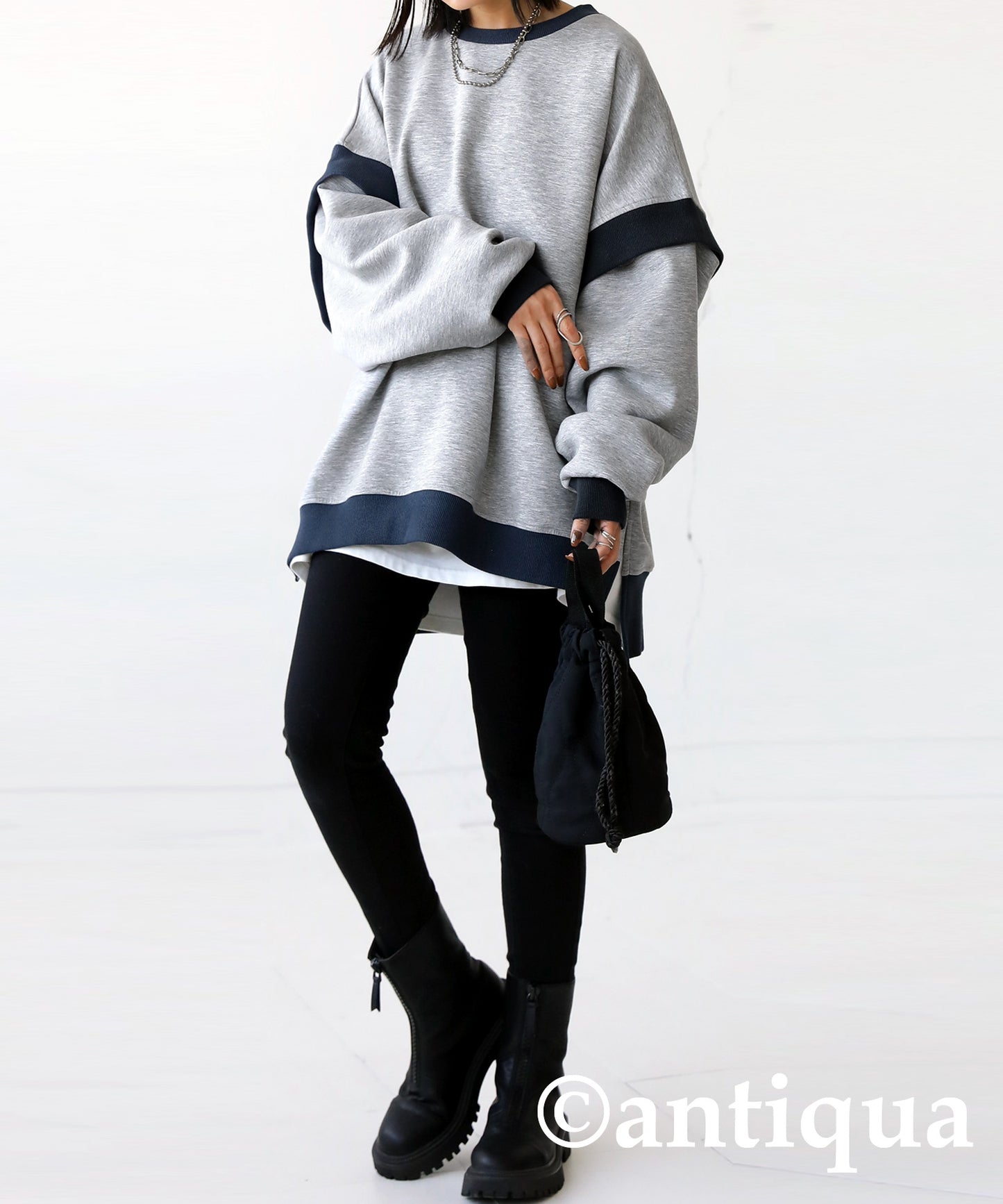 2WAY Ponte fabric Pullover Ladies